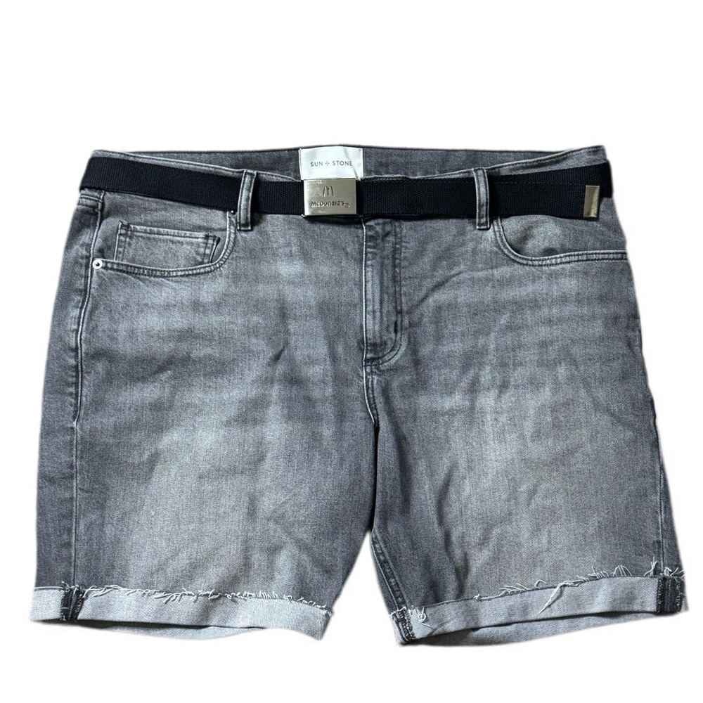 Sun + Stone Men's Charcoal Jean Shorts